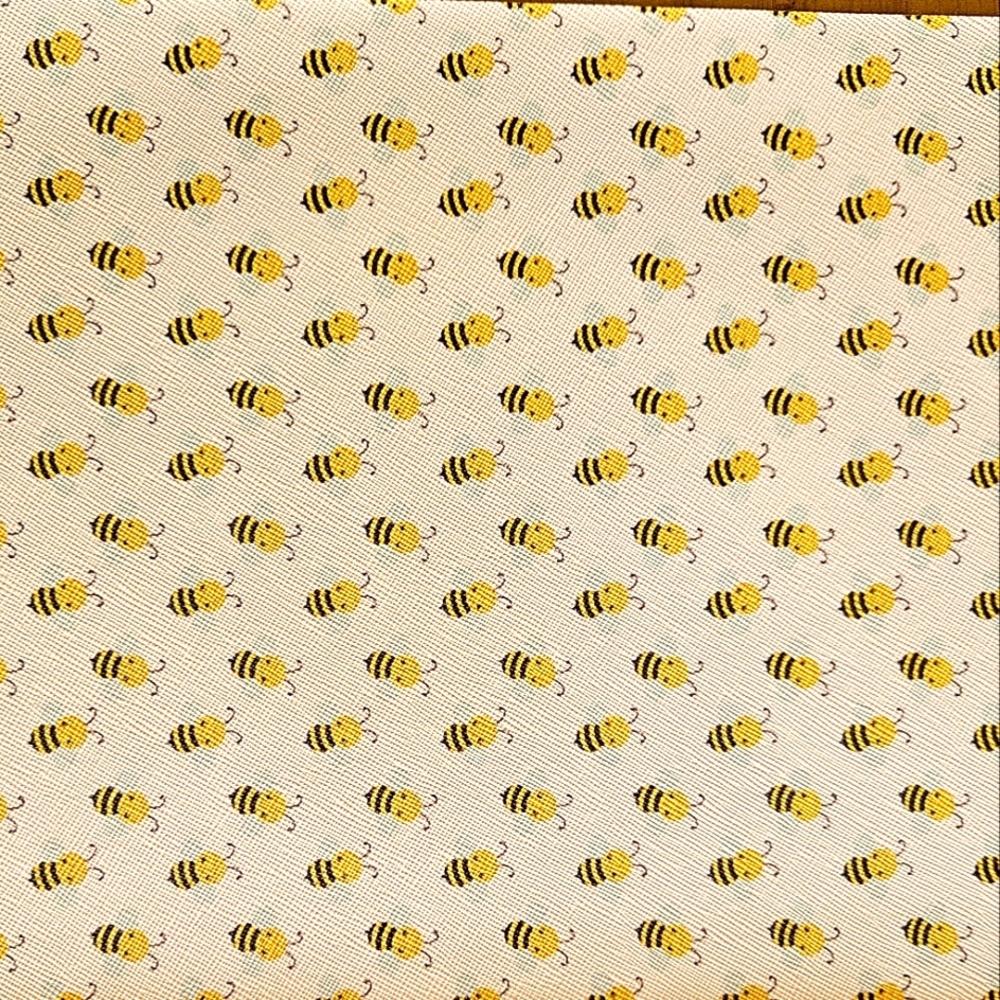 Bee Patterned Faux Leather